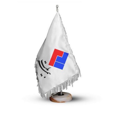 پرچم پایه سنگی با لوگو بیمه ملت