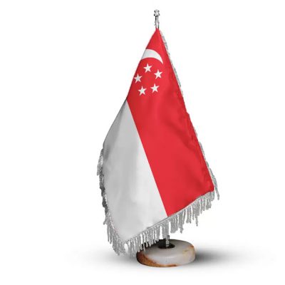 پرچم رومیزی پایه سنگی کشور سنگاپور