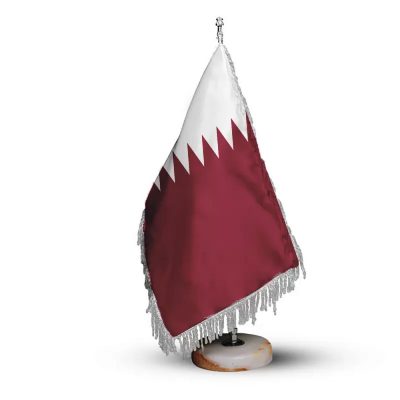 پرچم رومیزی قطر کشور عربی قاره آسیا