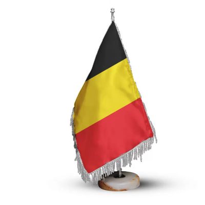 پرچم رومیزی ساتن آمریکایی کشور بلژیک