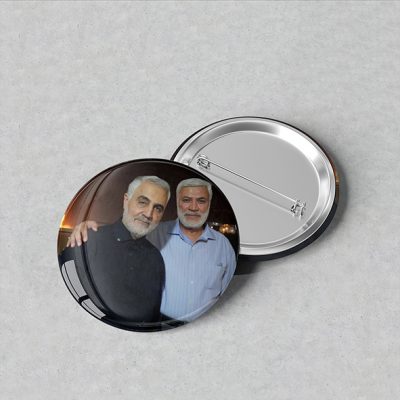 پیکسل طرح سوزنی با عکس شهیدان ابومهندس و سلیمانی