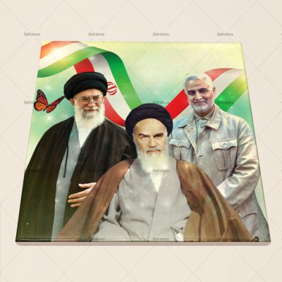 کاشی مدل سرامیکی عکس امام و رهبری و شهید سلیمانی